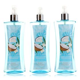 Coconut Fantasy by Body Fantasies, 3 x 8 oz Fragrance Body Spray women