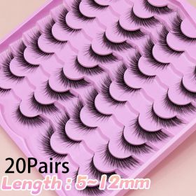 AYRMILLA 5/20Pairs 3D Mink Lashes Natural False Eyelashes Dramatic Thick Fake Eyelash Extension Faux Cils Wholesale Makeup Tools (Color: 20Pairs-ZXX1)