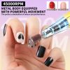 Portable Nail Drill Electric File: 45000RPM Professional Rechargeable Nail E-File Machine